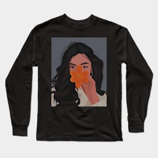 "Blossoming Silence: The Beauty of Unspoken Words ??" Long Sleeve T-Shirt